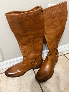 FRYE Phillip Harness Knee-High Tall Riding Moto Boots, NEW & NEVER WORN!